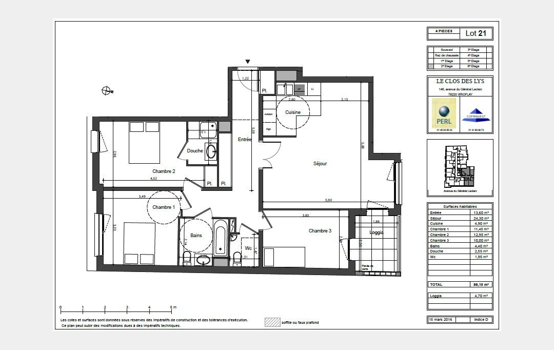 IMMOBILIERE DE FRANCE : Appartement | VIROFLAY (78220) | 90 m2 | 432 000 € 